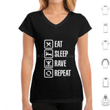 Eat Sleep Rave Repeat T Shirt 6xl Cotton Cool Tee House Dj Music Fat Boy Slim Rave Dance Eat Sleep Game Party Animal Festival