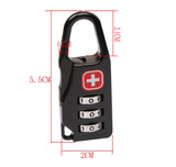 Zinc alloy saber silk screen cross code lock mini lock tent lock backpack padlock luggage padlock