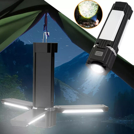 Portable LED Camping Lamp Torch Rechargeable Power Bank Lantern Night Tent Light