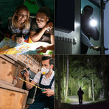 2PCS USB Rechargeable LED Flashlight Super Bright Torch Tactical Camping Lamp