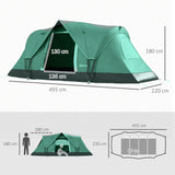 5-6 Man Dome Camping Tent - Dark Green