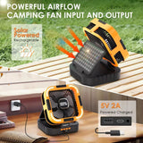 Solar Festival Camping Portable Power Bank LED Light Camping Fan