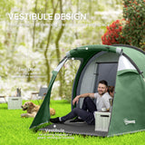 Three-Man, Two-Room Tent - Green