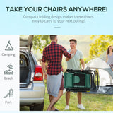 Zero Gravity Festival Lounger Chair, Folding Reclining Patio Chair With Padded Seat, Cup Holder, Soft Cushion And Headrest For Relaxation, Poolside, Camping, Green