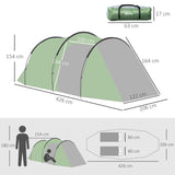 Three-Man, Two-Room Tent - Green