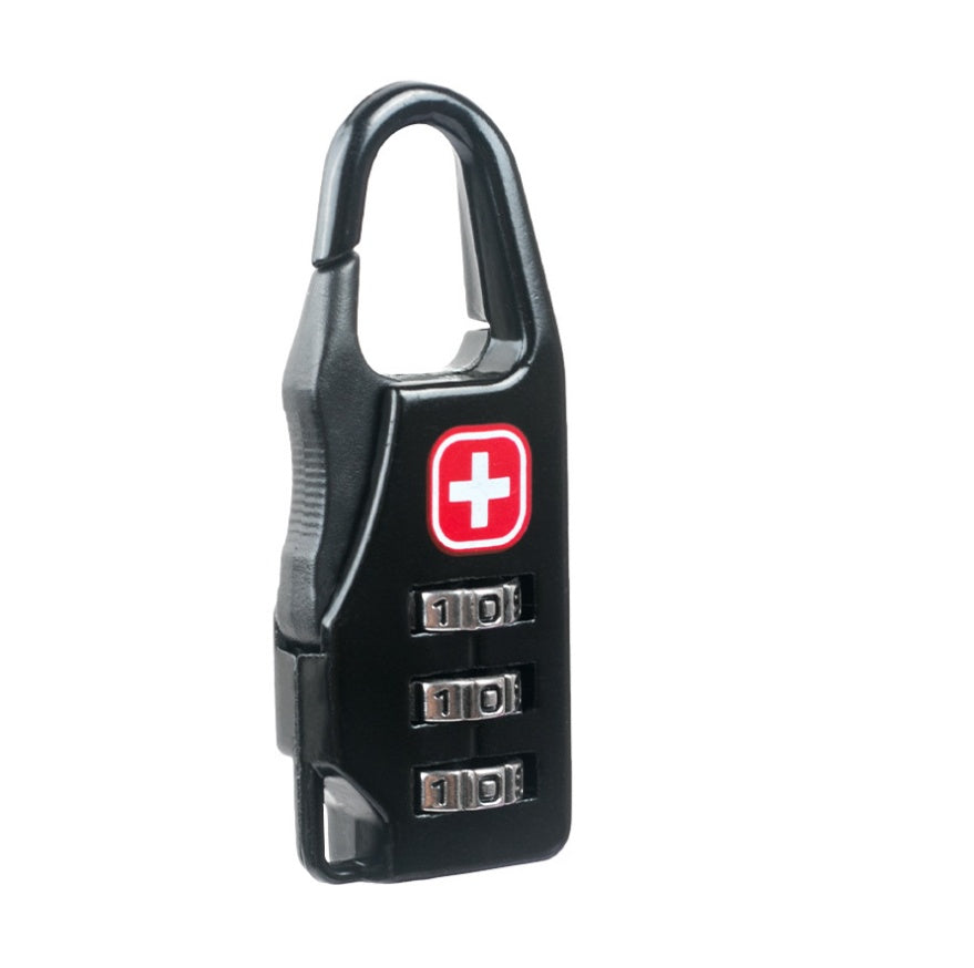Zinc alloy saber silk screen cross code lock mini lock tent lock backpack padlock luggage padlock
