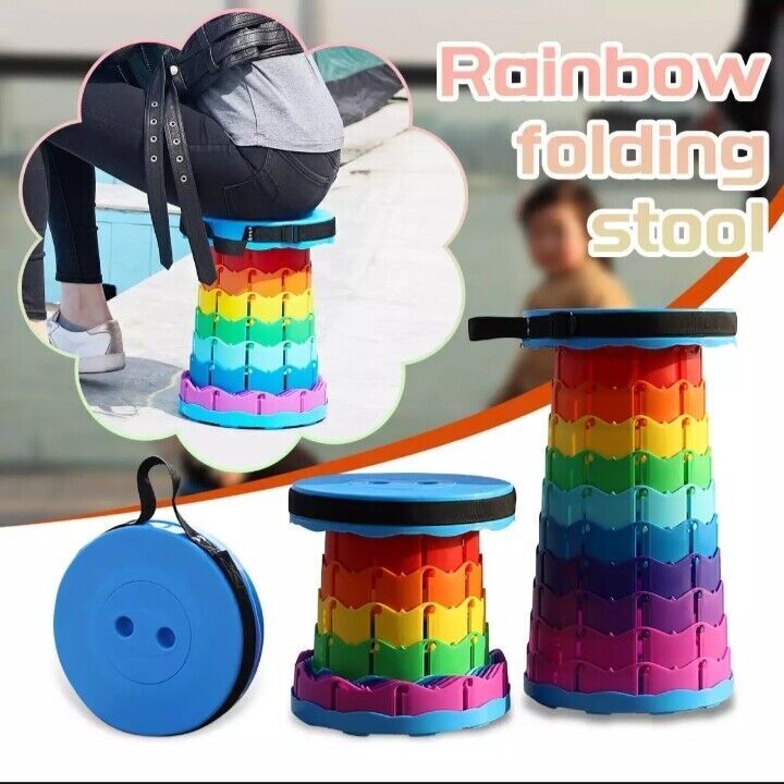 Portable Extendable Folding Stool Outdoor Camping Hiking Chair Fishing Seat