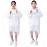 2PCS Children Kid Hooded Rainsuit Rain Cover Poncho Raincoat Coats Waterproof
