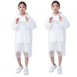 2PCS Children Kid Hooded Rainsuit Rain Cover Poncho Raincoat Coats Waterproof