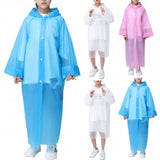 2PCS Children Kid Hooded Rainsuit Rain Cover Poncho Raincoat Coats Waterproof