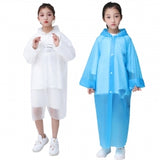 2PCS Children Kid Hooded Rainsuit Rain Cover Poncho Raincoat Coats Waterproof