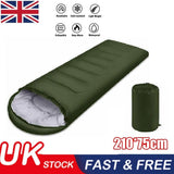 4 SEASON SINGLE SLEEPING BAGS CAMPING RECTANGULAR ENVELOPE ZIP UP KIDS UK