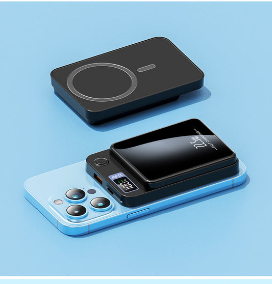 Magnetic Power Bank Black Contactless