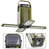 Solar Outdoor Camping Light Supports USB Output 4-leaf Foldable Charging Lighting Tent Emergency Atmosphere Lantern