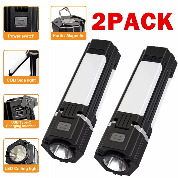 Portable LED Camping Lamp Torch Rechargeable Power Bank Lantern Night Tent Light